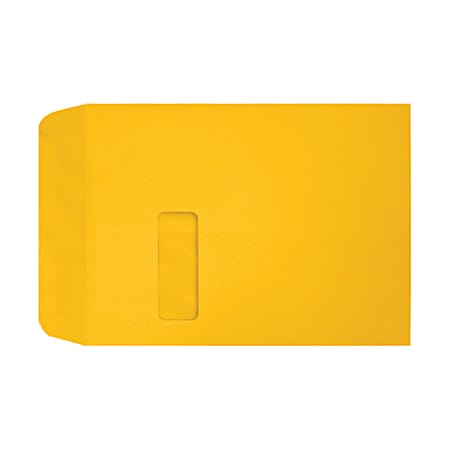 LUX #9 1/2 Open-End Window Envelopes, Top Left Window, Self-Adhesive, Sunflower, Pack Of 250