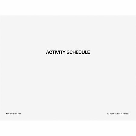 Unicor Flip Style Activity Schedule Calendar, 6650589