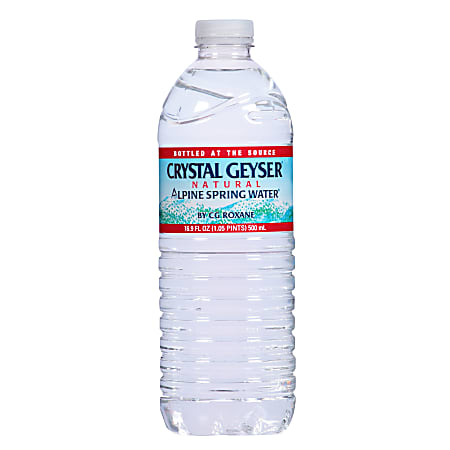 Crystal Geyser Natural Alpine Spring Water 16.9 Oz Case Of 35