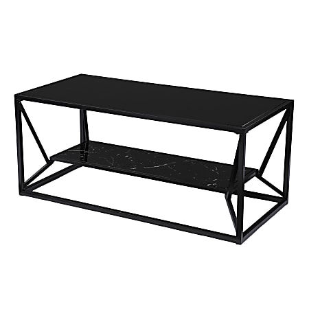 SEI Argall Cocktail Table, 18-1/4"H x 42"W x 20"D, Black