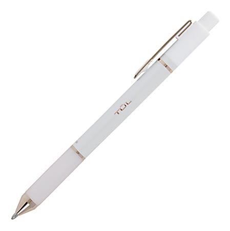 TUL GL Series Retractable Gel Pens Fine Point 0.5 mm Silver Barrel Blue Ink  Pack Of 12 Pens - Office Depot