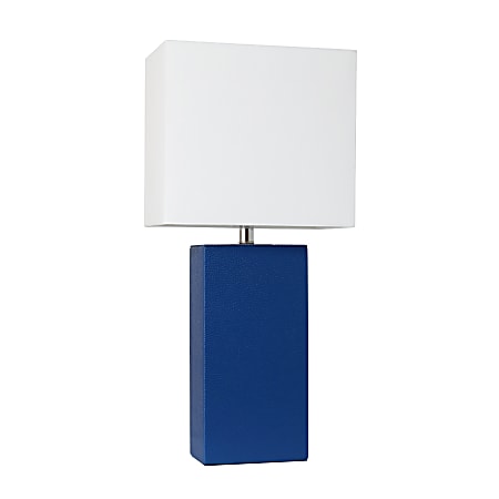 Lalia Home Lexington Table Lamp, 21"H, White/Blue
