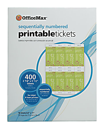OfficeMax Printable Tickets