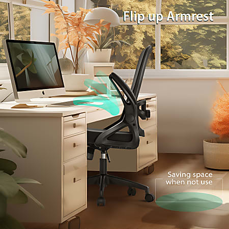 ALPHA HOME Office Chair Ergonomic Home Desk Chair Mesh with Adjustable  Armrest & Seat Cushion Rolling Swivel Reclining Chair - Bed Bath & Beyond -  32354075