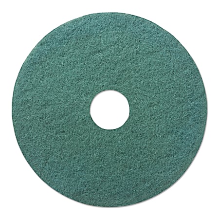 Boardwalk® Heavy-Duty Scrubbing Floor Pads, 18" Diameter, Green, 5/Carton