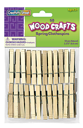 Chenille Kraft Clothespins, Spring, Box Of 50