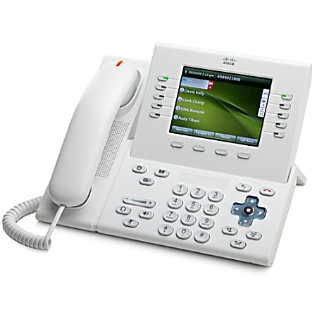 Cisco Slimline Handset for IP Phone - 5" Screen Size - USB - White