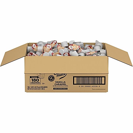 Coffee mate Vanilla Caramel Nondairy Liquid Creamer Singles - Vanilla Caramel Flavor - 0.38 fl oz (11 mL) - 180 / Carton