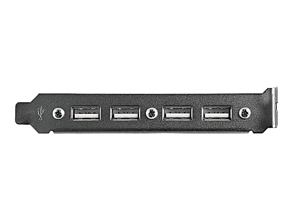 StarTech.com 4 Port USB A Female Slot Plate Adapter - USB panel - 4 pin USB Type A (F) (USBPLATE4) - USB panel - USB (F) to 9 pin IDC (F)