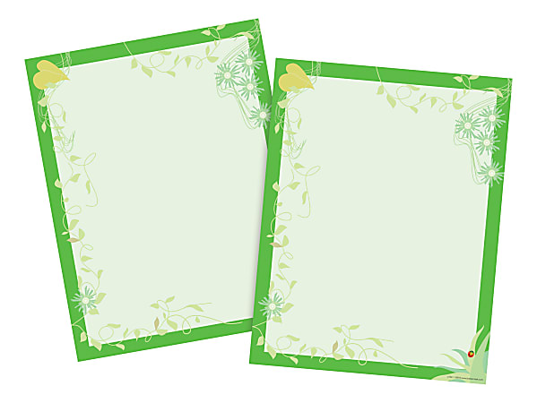 Barker Creek Computer Paper, Letter Paper Size, 60 Lb, Go Green, 100 Sheets