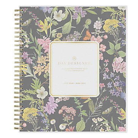 Planning Calendar DD Butterfly Garden Black PP 8x10 AY26–27