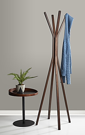 Adesso Toby Coat Rack 68 1 2 H x 16 1 2 W x 16 1 2 D Walnut Oak