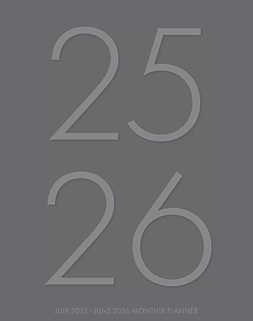 2025-2026 Willow Creek Press Monthly Academic Booklet Planner, 7-1/2” x 9-1/2”, Gray, July 2025 To June 2026, 56820