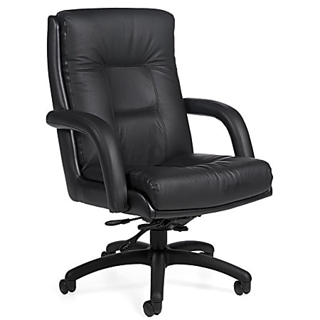 Global® Arturo™ Bonded Leather High-Back Tilter Chair, Black