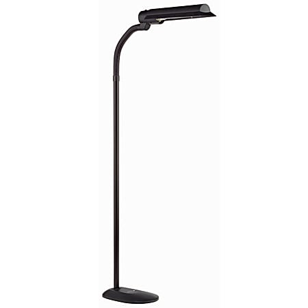 OttLite® VisionSaver Plus® Wing Shade Floor Lamp, 62"H, Off-White Shade/Black Base