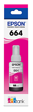 Epson® 664 EcoTank® Magenta Ink Bottle, T664320-S