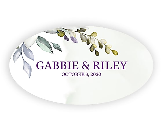Custom Full-Color Printed Labels And Stickers, Oval, 1-3/8” x 2-1/2”, Box Of 125 Labels
