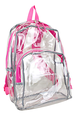 Eastsport Clear PVC Backpack, Pink