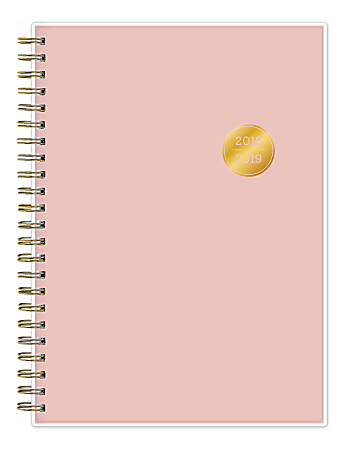 Blue Sky™ Snow & Graham Doodle Academic Weekly/Monthly Planner, 5-7/8" x 8-5/8", Rose, July 2019 to June 2020