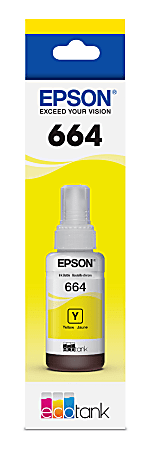 Epson® 664 EcoTank® Yellow Refill Ink Bottle, T664420-S