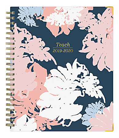Blue Sky™ Academic Weekly/Monthly Florinda Teacher Planner, 7" x 9", July 2019 to June 2020