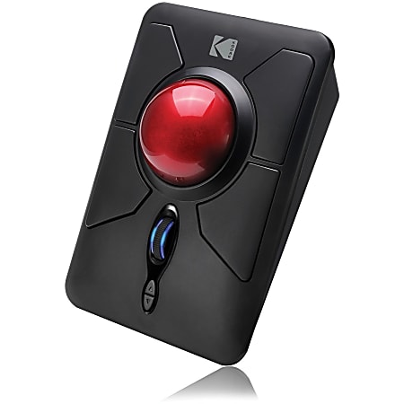Kodak IMOUSE Q50 Wireless Ergonomic Trackball Mouse - Optical - Wireless - Radio Frequency - 1 Pack - USB - 4800 dpi - Scroll Wheel - 7 Button(s) - Symmetrical