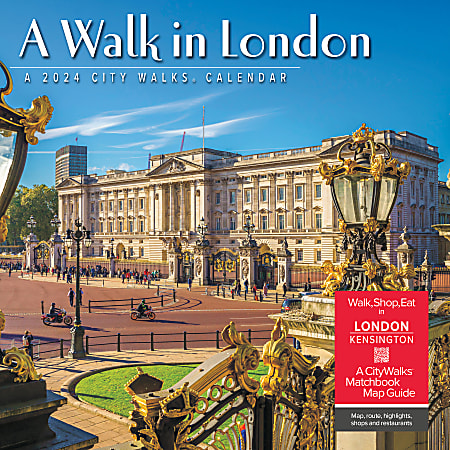 2024 Willow Creek Press Scenic Monthly Wall Calendar, 12" x 12", A Walk in London, January to December