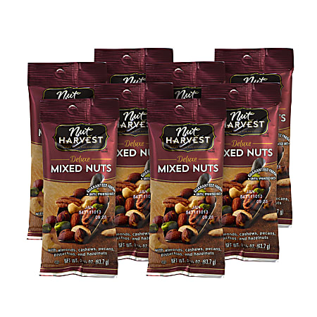 Nut Harvest Nuts, Deluxe Mixed Nuts, 2.75 Oz, Box Of 8