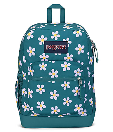 Jansport Cross Town Plus Backpack With 15" Laptop Pocket, 100% Recycled, Precious Petals Floral