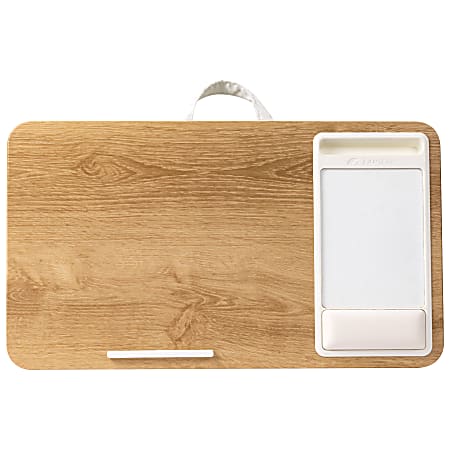 LapGear Atlas Lap Desk, 21-1/8" x 12", White Oak Woodgrain, 92009-RP