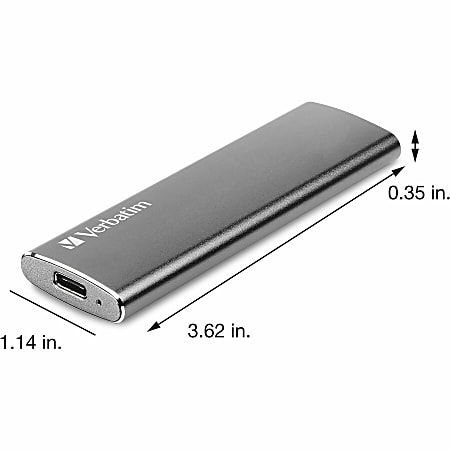 Verbatim 240GB Vx500 External SSD, USB 3.1 Gen 2 - Graphite - Notebook Device Supported - USB 3.1 Type C - 500 MB/s Maximum Read Transfer Rate - 2 Year Warranty