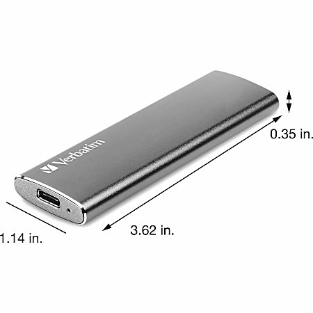 Verbatim 120GB Vx500 External SSD, USB 3.1 Gen 2 - Graphite - Notebook Device Supported - USB 3.1 Type C - 500 MB/s Maximum Read Transfer Rate - 2 Year Warranty