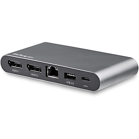StarTech.com USB C Multiport Adapter - Dual 4K Monitor - Windows - USB-C to Dual DisplayPort Adapter - 2x USB-A Ports - 100W PD 3.0 - GbE - Dual 4K monitor USB C multiport adapter for Windows turns your USB-C laptop into a portable workstation
