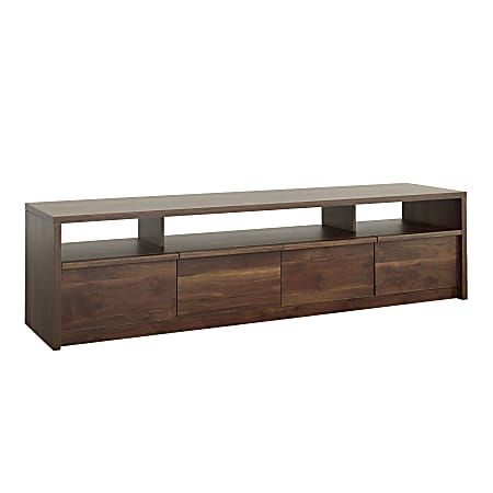 Sauder Harvey Park® Entertainment Credenza With Drawers For TVs Up To 86", 21-1/2"H x 81-1/4"W x 20"D, Grand Walnut®