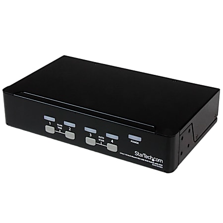 StarTech.com 4 Port 1U Rackmount USB KVM Switch with OSD