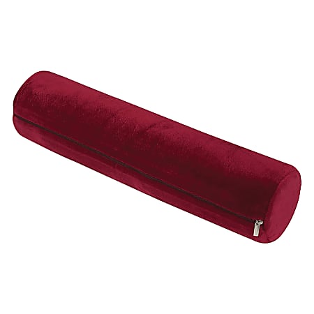AllSett Health® Ergonomic Memory Foam Cylinder Bolster Pillow, 16-15/16”H x 16-15/16”W x 3-15/16”D, Red