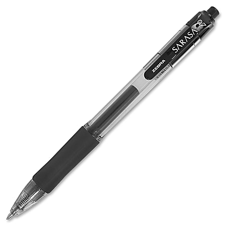 Zebra Pen Sarasa Gel Retractable Pens - 0.7 mm Pen Point Size - Refillable - Black Gel-based Ink - Translucent Barrel - 36 / Pack