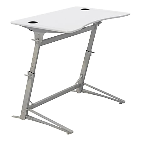 Safco® Verve™ Standing Desk With 2 Cup Holders, White