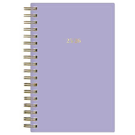 2025-2026 Blue Sky Travel Write Draw Lima Flowers/Solid Lavender Weekly/Monthly Academic Planning Calendar, 3-5/8" x 6-1/8"