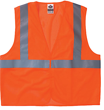 Ergodyne GloWear® Safety Vest, 8210HL Economy Mesh Type-R Class 2, Small/Medium, Lime