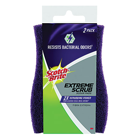 Scotch-Brite™ Extreme Scrub Scour Pads, Purple, Pack Of 2