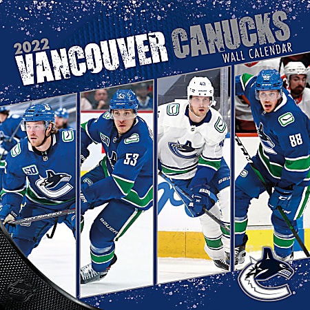 Lang Turner Licensing Monthly Wall Calendar, 12" x 24", Vancouver Canucks, January to December 2022