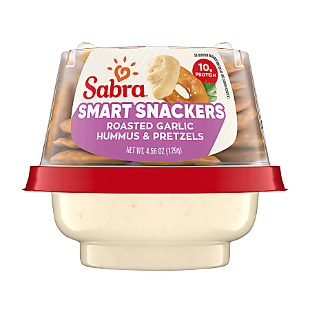 Sabra® Roasted Garlic Hummus With Pretzels, 4.56 Oz, Total Qty 12