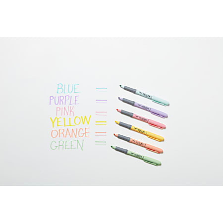 Bic Highlighter Grip Pastel Pens - Assorted Pastel Highlighters - Pack of 4