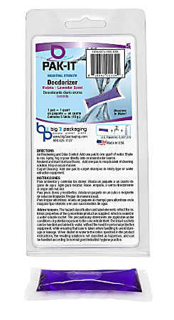 PAK-IT® Industrial-Strength Deodorizer, Violeta Lavender, 1.6 Oz, Pack Of 5 Packets