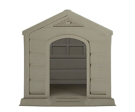 Inval® RIMAX Dog House, Large Breed, Taupe/Red
