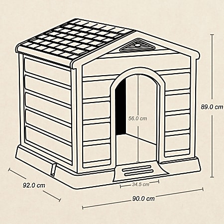 Inval RIMAX Dog House Large Breed TaupeRed Office Depot