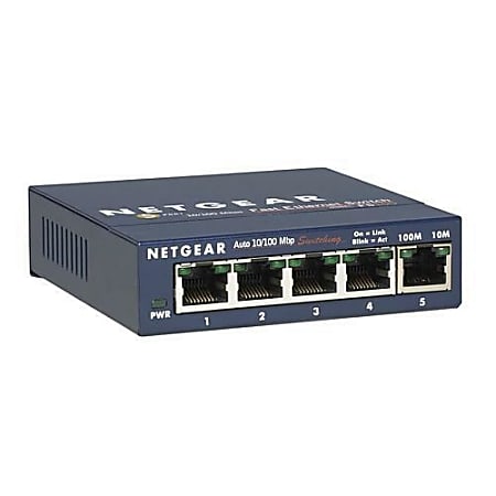 NETGEAR 5-Port 10/100 Desktop ProSAFE Switch, FS105