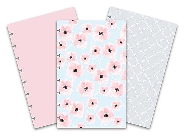 TUL® Discbound Reversible Notebook Covers, Junior Size, Floral/Moroccan, Pack Of 2 Covers