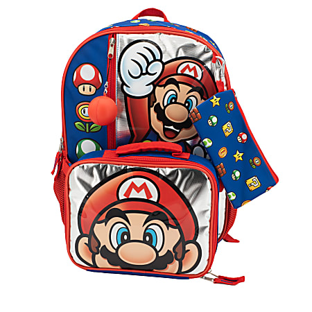 Accessory Innovations 5 Piece Kids Licensed Backpack Set Super